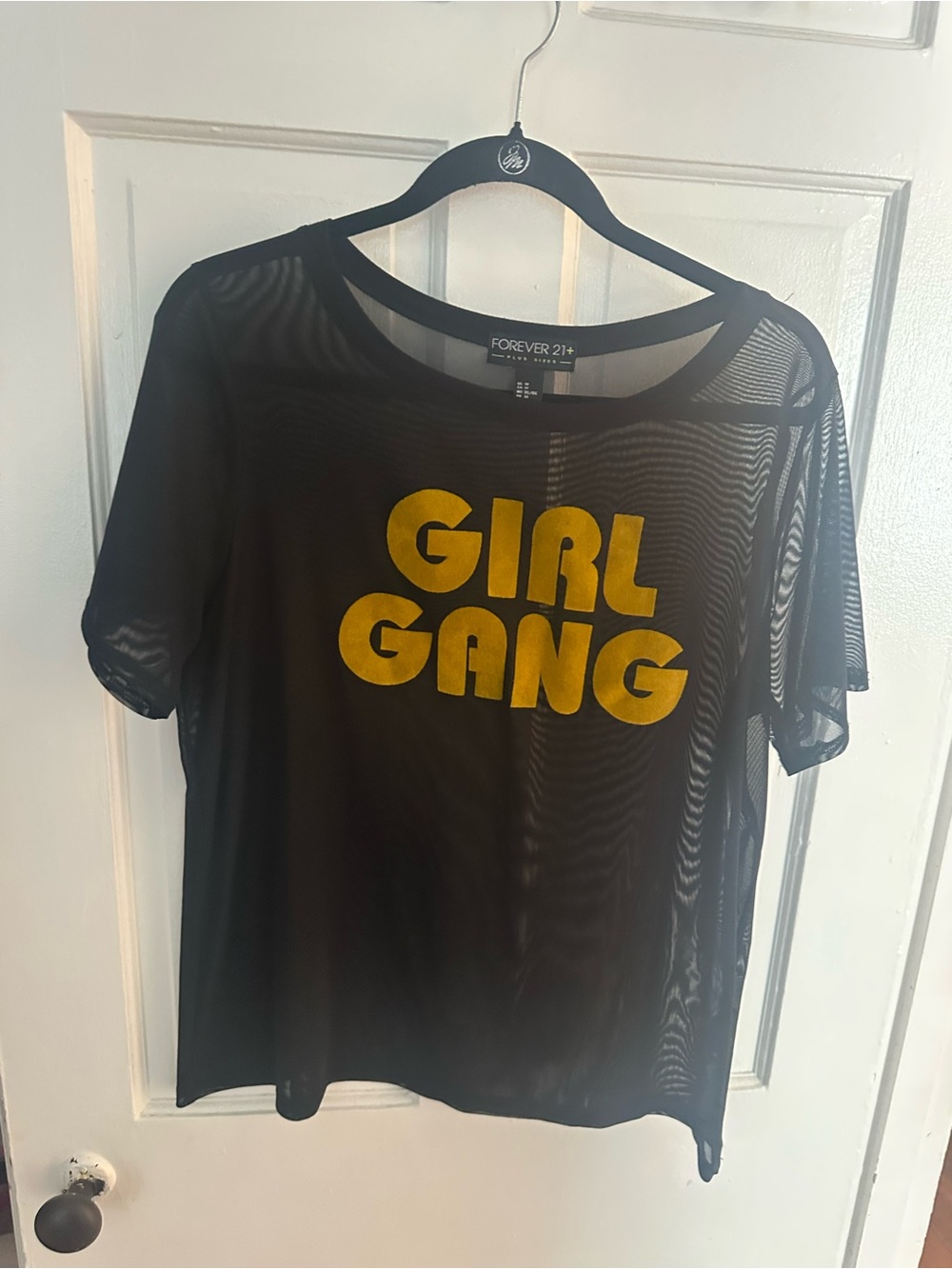 Women’s Yellow Graphic Sheer Top
